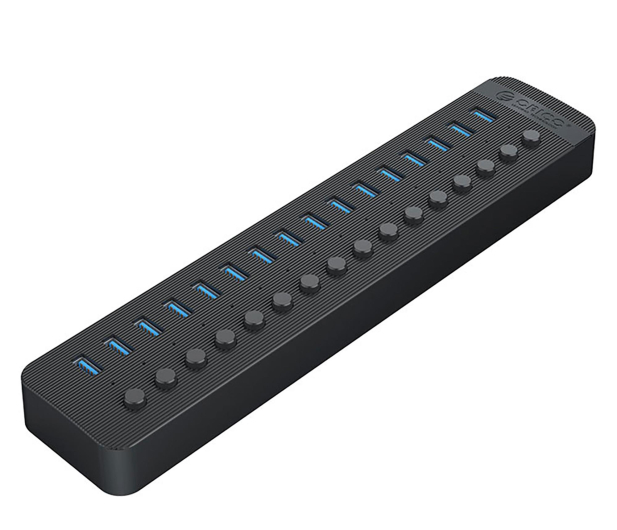 Orico 16x USB-A 3.0 z włącznikami - czarny - 1343444 - zdjęcie 3